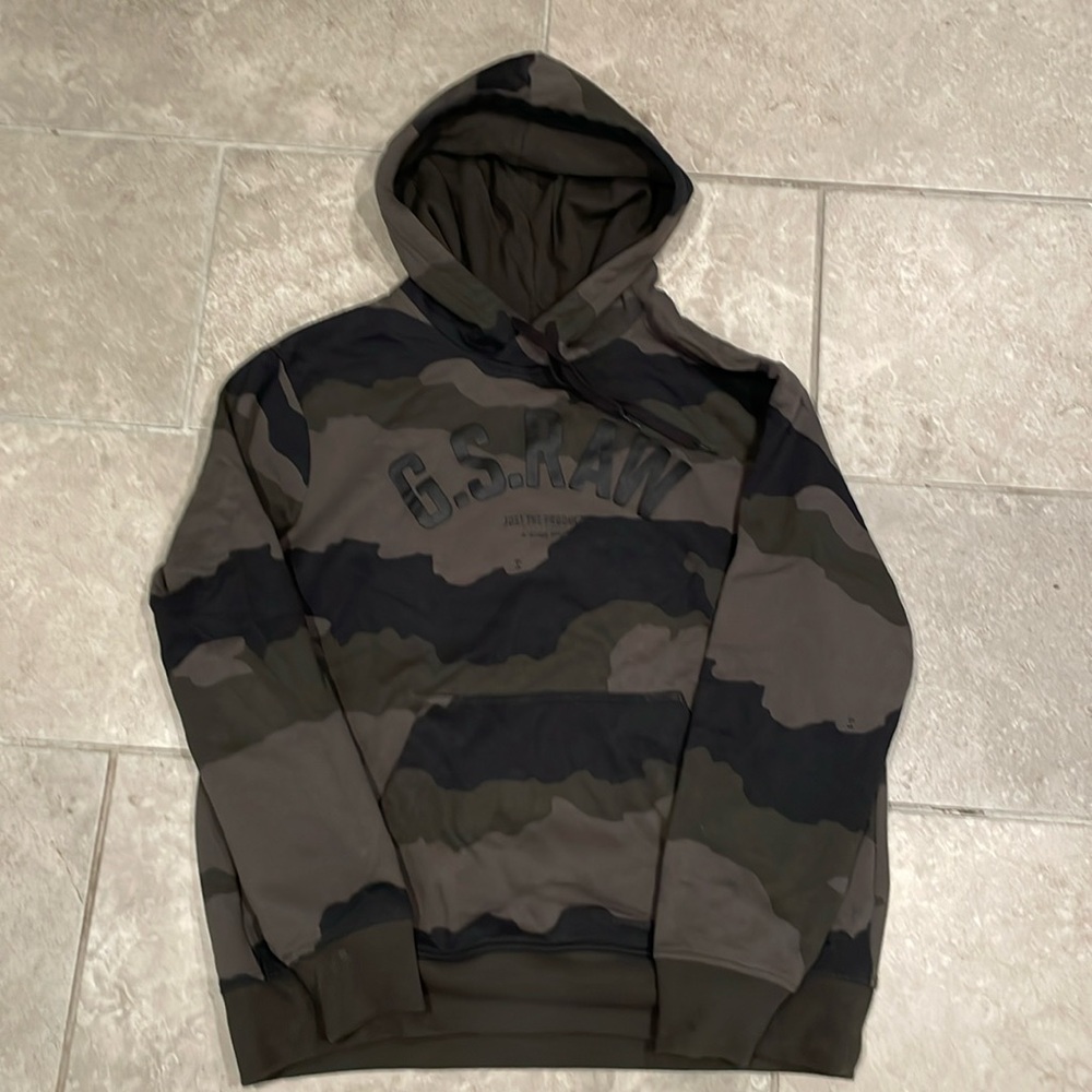 G-Star Camo Pullover Drawstring Hoodie